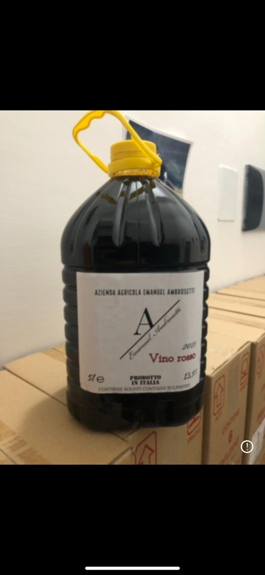 5l vino rosso sfuso